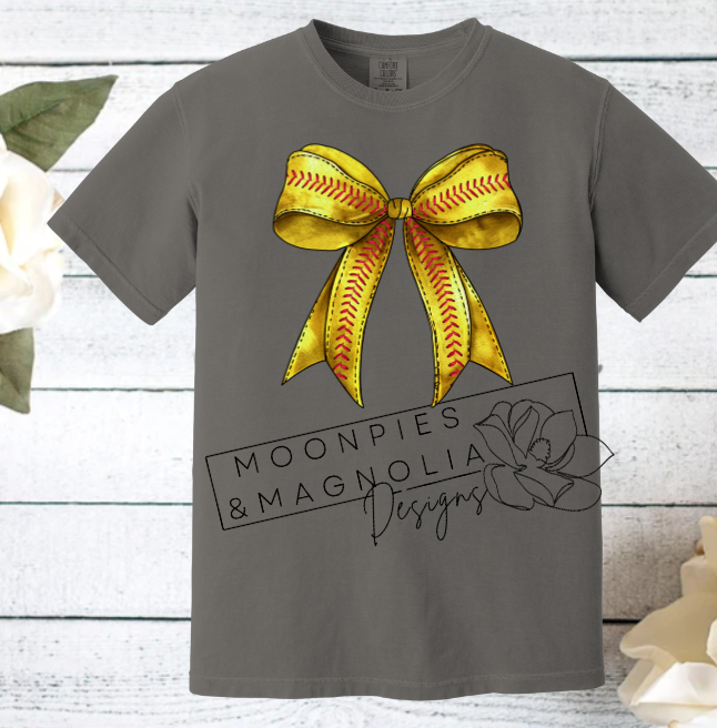 SOFTBALL BOW COMFORT COLOR T-SHIRT