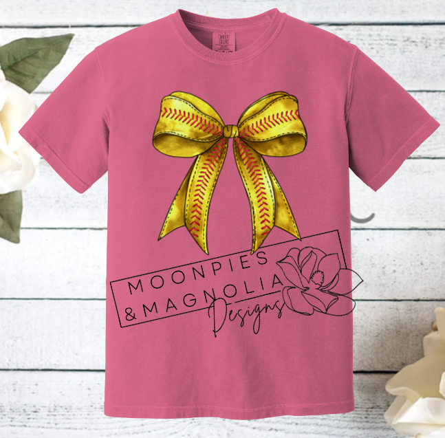 SOFTBALL BOW COMFORT COLOR T-SHIRT