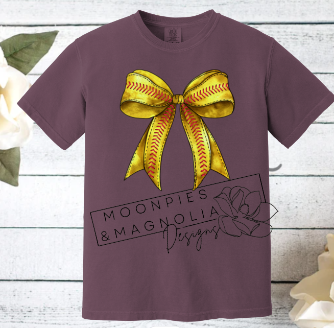 SOFTBALL BOW COMFORT COLOR T-SHIRT